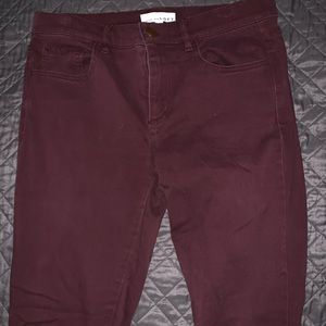 Burgundy Jeans
